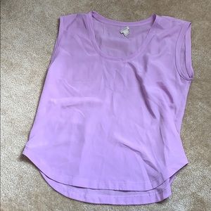 J.Crew light purple sleeveless blouse